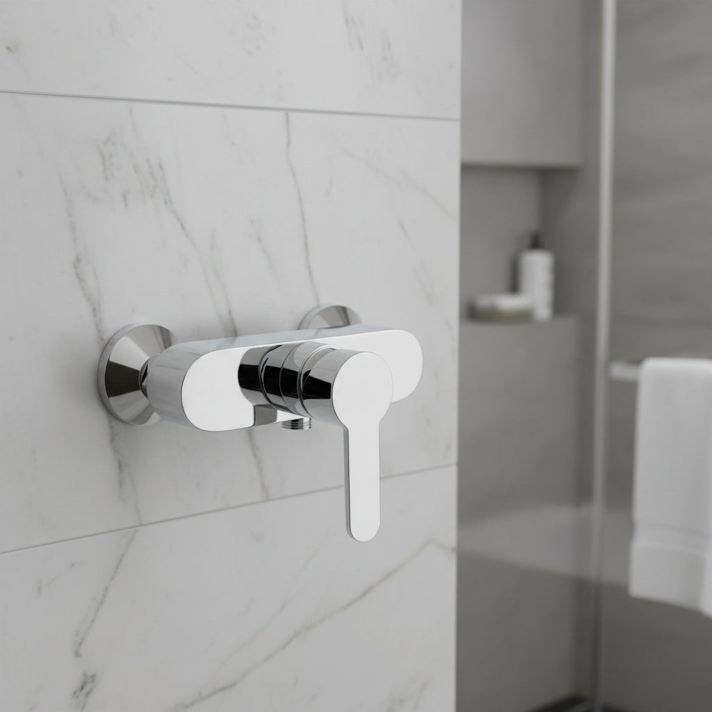 Buy Apollo wall mount shower mixer tap - chrome (no handset) online UK